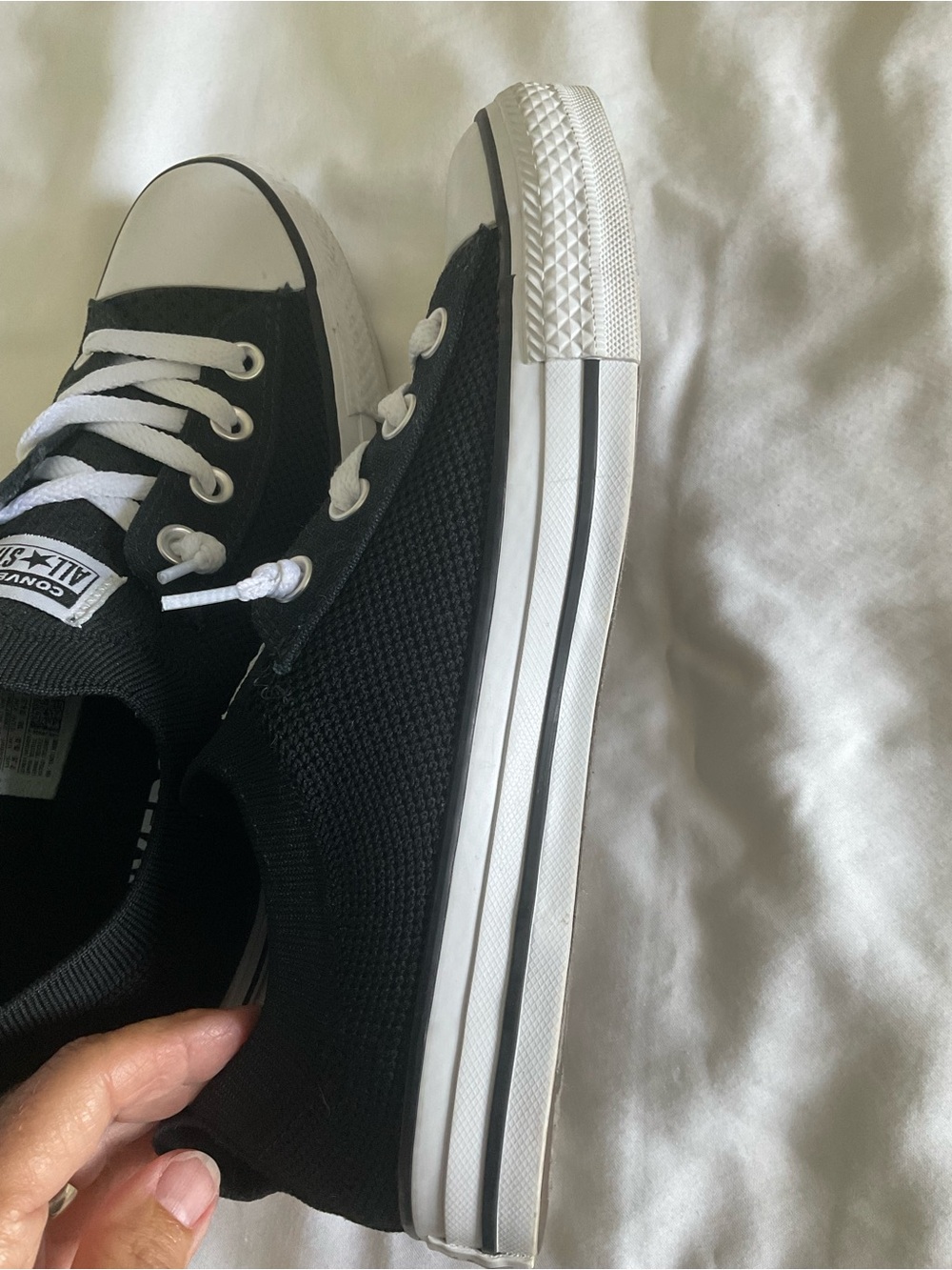 Converse Women’s Chuck Taylor All Star Low Top Sneakers - Black/White - Picture 7 of 9